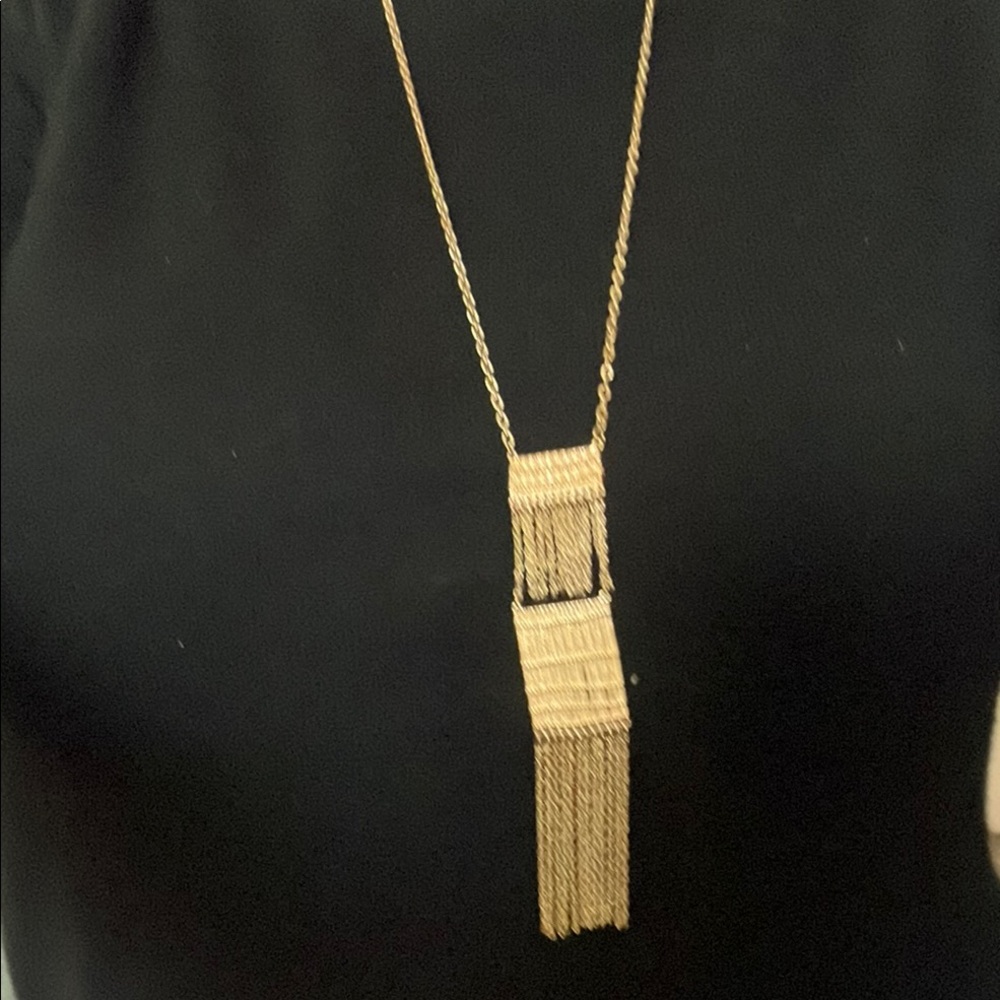 Gold Tassel Necklace